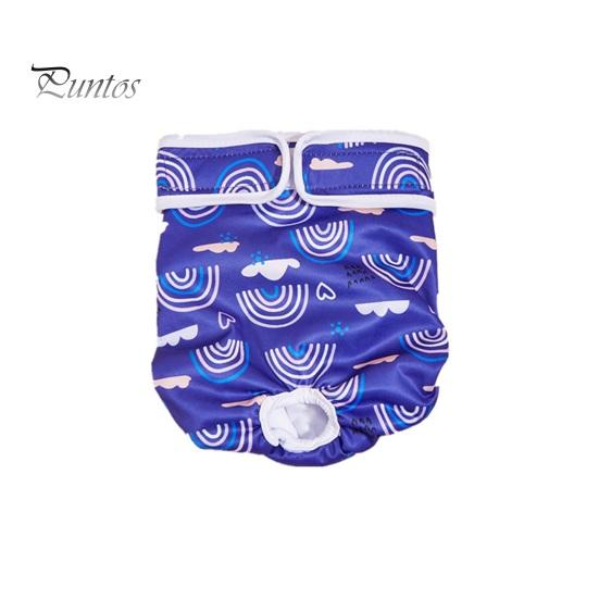 

Менструальные штаны для домашних животных, подгузники для собак, гигиенические трусики, физиологические шорты, дышащее нижнее белье с радужным принтом для маленьких и средних собак фиолетовый