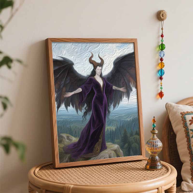 Disney Maleficent Oil Painting by Numbers Art Kit. Handmade Diy Painting Home Decoration Gifts