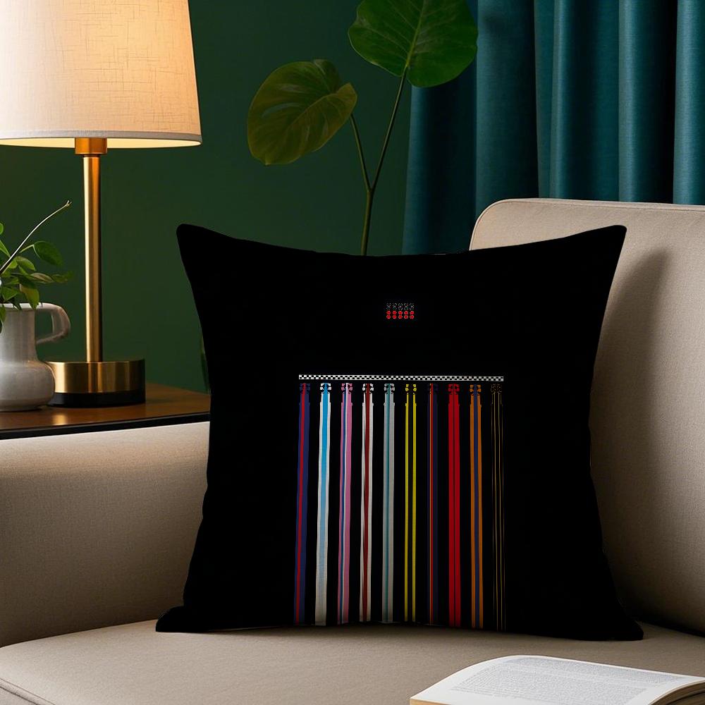 F1 Car Racing Pillow Case Plush Fabric Soft Pillowcase Double Sided Print Sofa Cushion Cover Throw