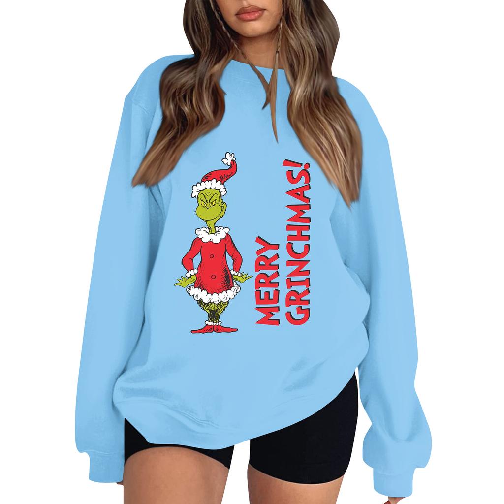 Women's Fashion Lightweight Long Sleeve Pullover Christmas Hoodie
