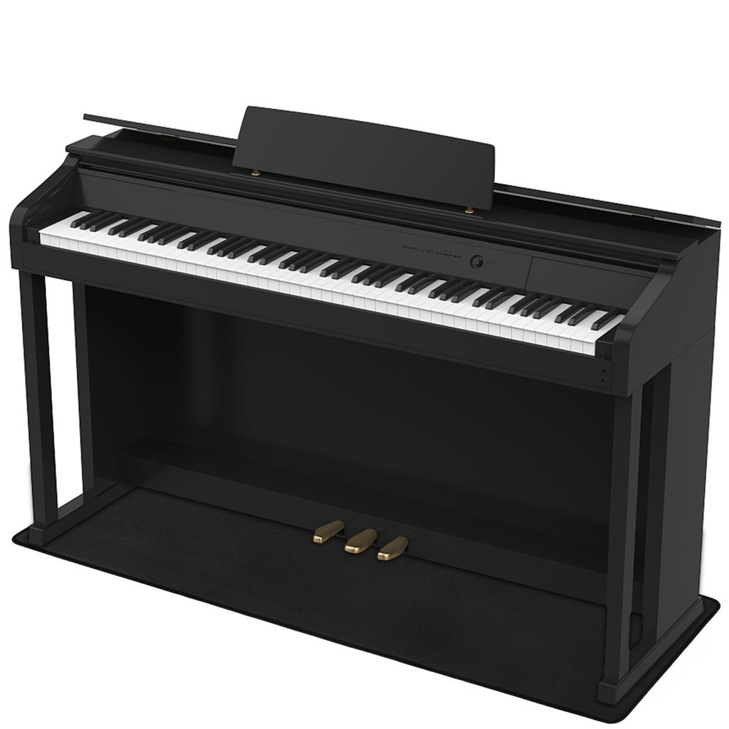 BQKOZFIN Digital Piano Mat, Soundproofing Mat, Anti-Vibration, Anti-Slip, and Anti-Slip (Black)