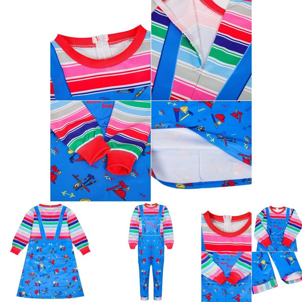 Charming Child's Play Licensed Chucky Costume For Kids Halloween Fancy Dress