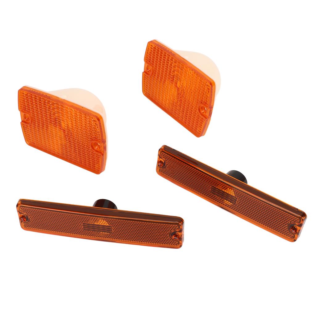 4PC Side Marker Light and Turn Signal Light Housings 56001378 Replacement for YJ