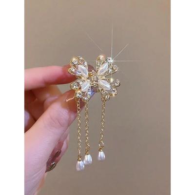 1 Stück Mode Perle Schmetterling Quaste Haarspangen für Frauen Haarschmuck