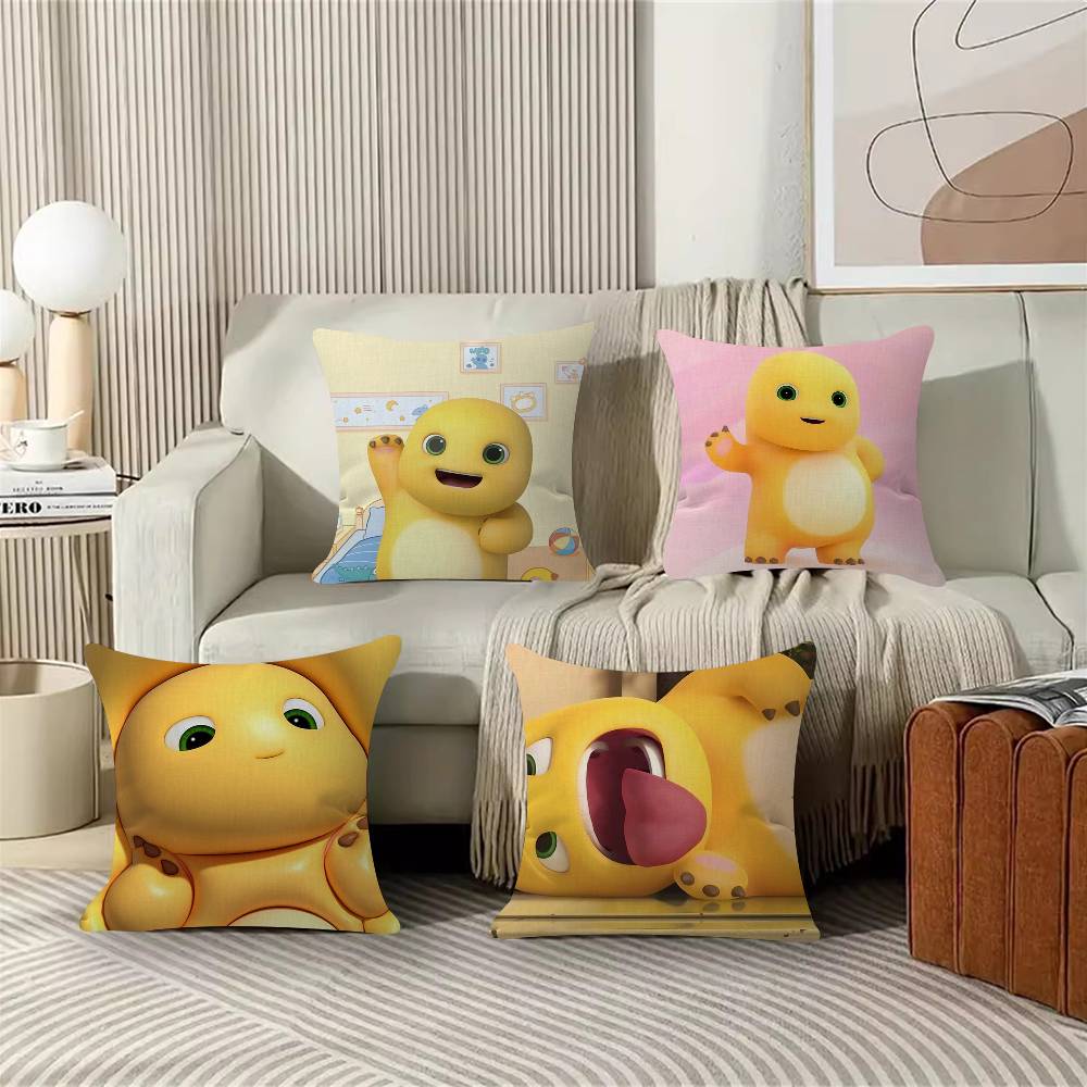 Cute NNailong Pillow Covers Cartoon Sofa Decorative Home Doublesided Printing Short Plush Cute Cushion Cover