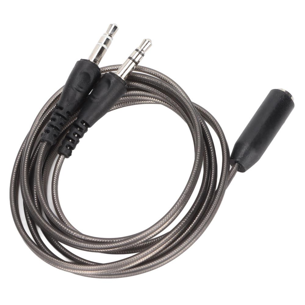 2PCS HiFi Stereo Headphone Splitter Noise Reduction Mic Earphone Splitter  for PC