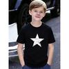 European Sizes Short-sleeve Summer Casual Crewneck Top, Star-print T-shirt, Simple and Versatile