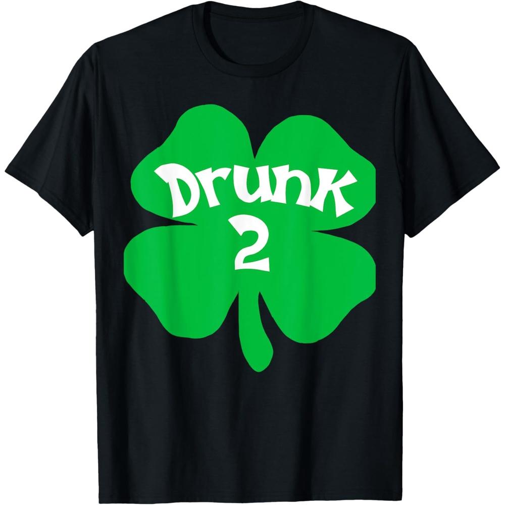 Drunk 2 Matching St Patricks Day Drinking T Shirt Cotton Men T Shirt M чёрный