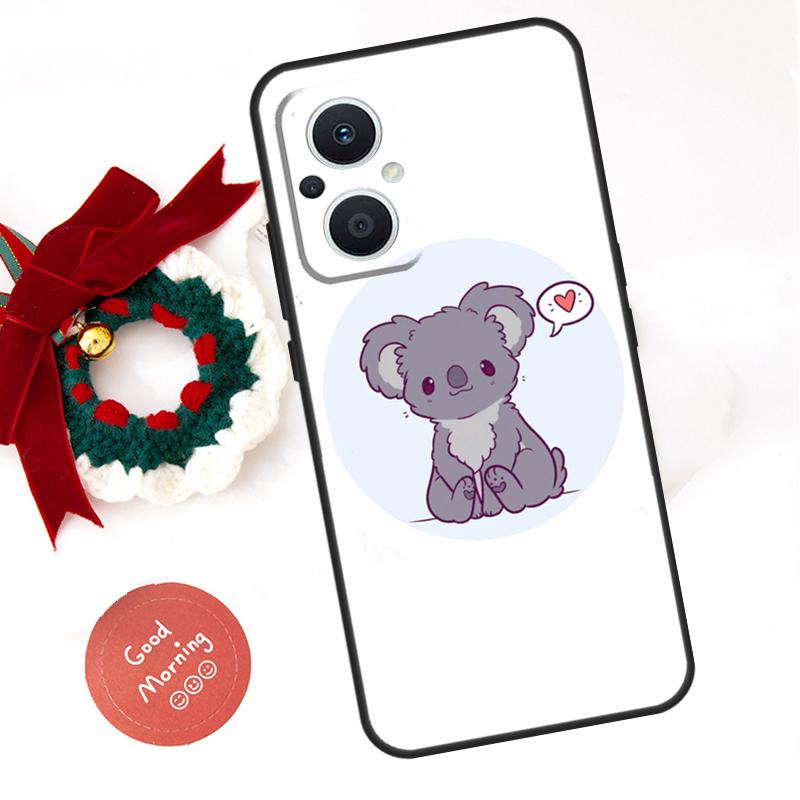 Cute Cartoon Koala Case For OPPO Reno 5Z 4Z 8T 10 11 Pro 11F 5 6 7 8 Lite OPPO Find X6 X5 Pro X2 X3 Neo Cover