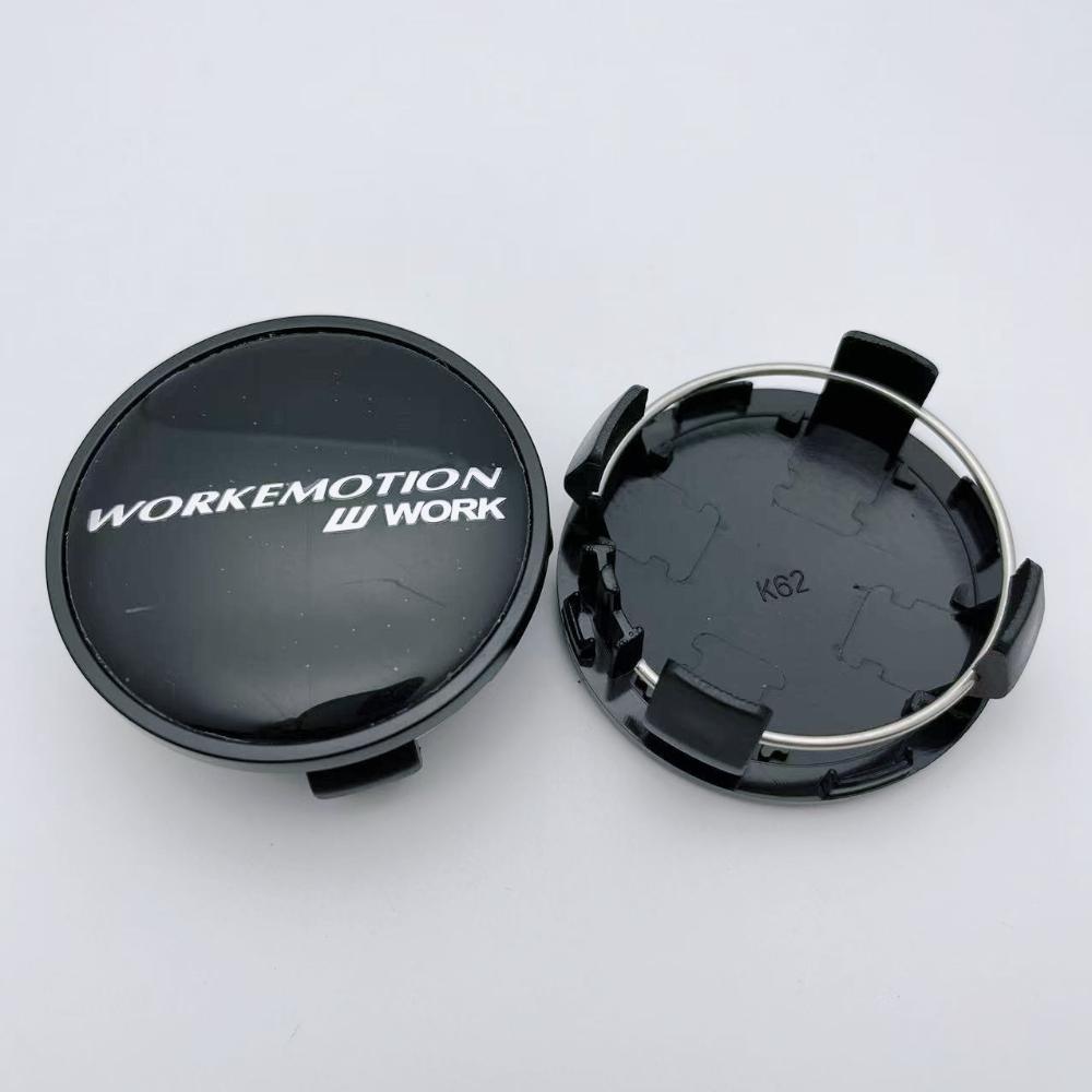 4pcs 62MM Car Wheel Center Caps With W Work Emotion Logo Emblem Badge Rims Dust Cover Wheel Hubcap for Toyota Car Accessories
