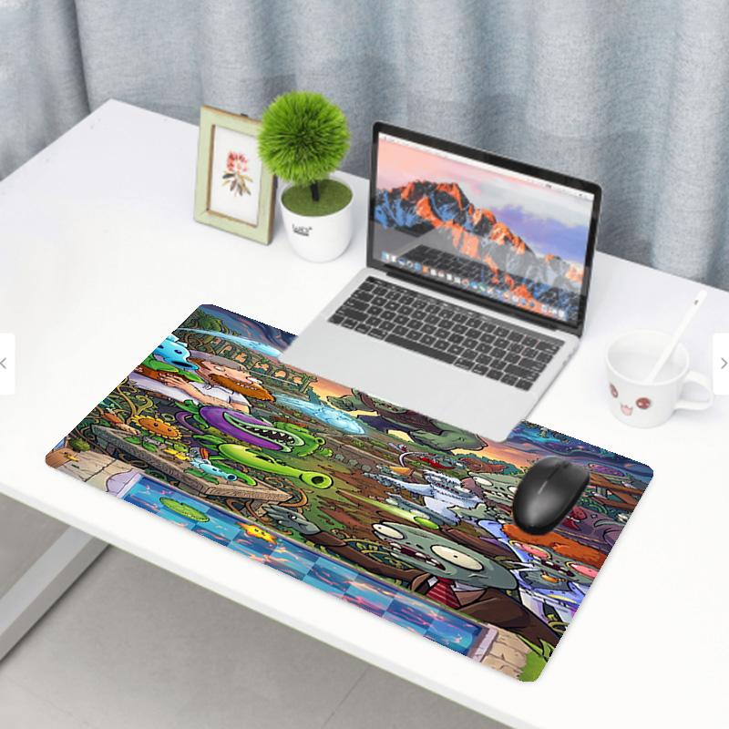Plants vs. Zombies Print Mouse Pad, Anti‑Slip Desktop keyboard Mat, for PC Laptop Gaming Working Daily Use, Cool Festival Surprise Gift