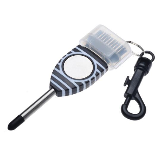 Golf Club Cleaning Brush Double-Headed Flexible Bristles Sharp Tip Stainless Steel Golf Shaft Groove Scrubber Cleaner Tool Golf Accessories