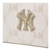 MLB 26 Spring Collection New York Yankees Diamond Old Flower Faux Leather And Polyester Underarm Bag Mini Women Handbag Deep-Cream 3ABQMJ16N-50CRD