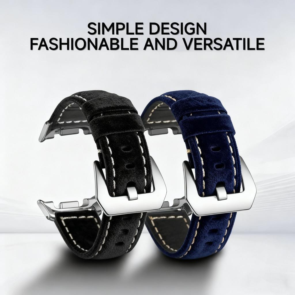 Leather Strap For Samsung Galaxy Watch 8 44mm 40mm No Gap Replacement Band Galaxy Watch 8/8 Classic 46mm Bracelet Accessories