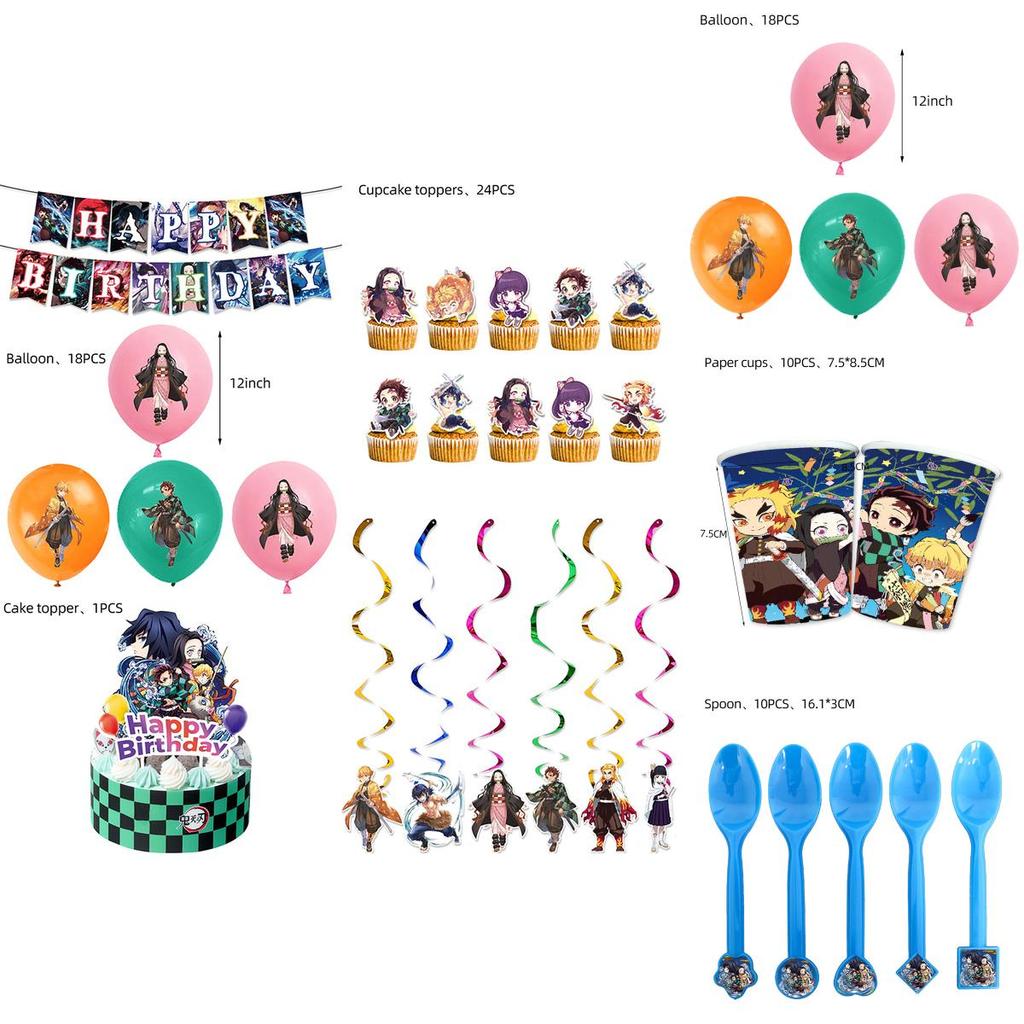 Amazing Demon Slayer Birthday Party Decoration With Safe And Reliable Supplies