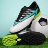 Youth Low-Cut Football Cleats Turf Grass Fields Flexible Sole Breathable Mesh Lining Rubber Outsole
