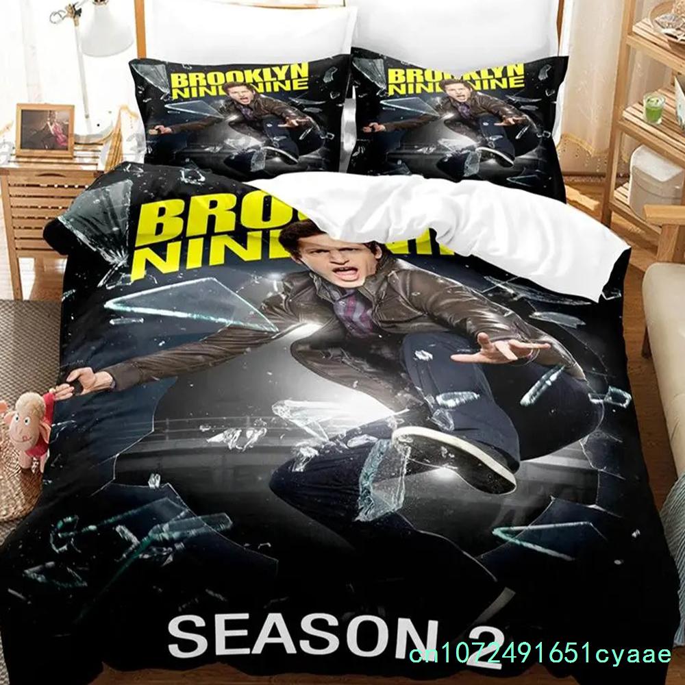 Brooklyn-Nine-Nine Bettwäsche-Set Einzelbett Twin Full Queen King Size Bettwäsche-Set Aldult Jungen Schlafzimmer Bettbezug-Sets 3D-Druck Neu