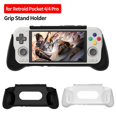 Griffständer Halter für Retroid Pocket 4/4 Pro Handheld-Spielekonsole Tragetasche Spiel-Handgriffständer Wasserdicht Stoßfest TPU Hülle