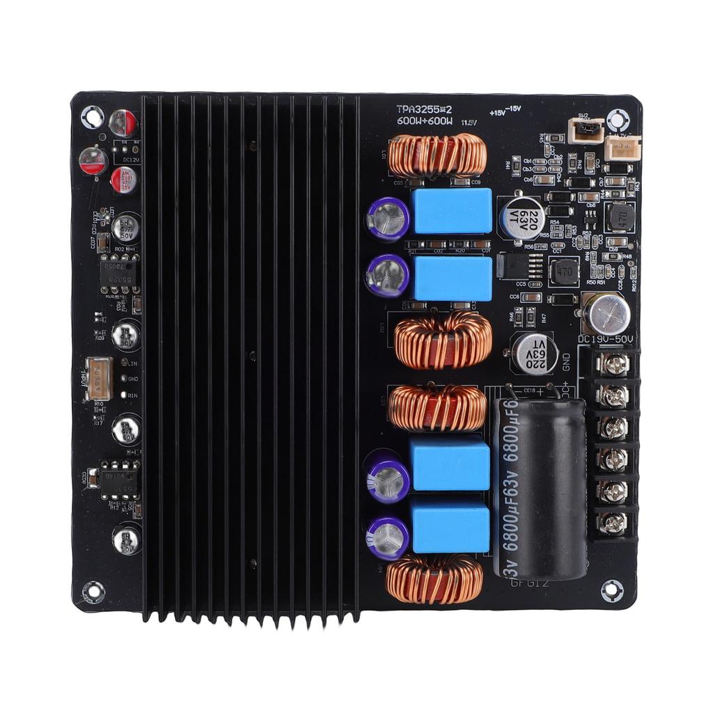 Double Cores 600W+600W TPA3255 Amplifiers Board Digital Sound Amplifier Board 85mR MOSFET Tech Low Standby Power for