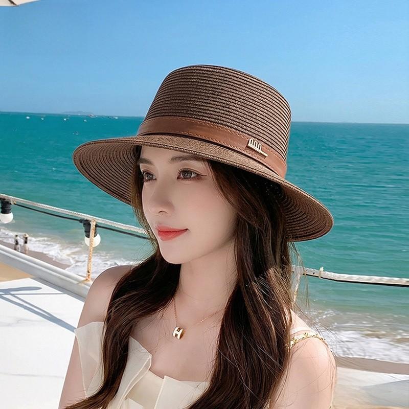 Summer Straw Hat For Women With Wide Brim Sun Protection Breathable Fashion Accessory For Beach Travel
