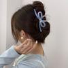 South Korea senior sense mermaid colorful bow large grab clip female back the head spoon plate hair shark ponytail new in