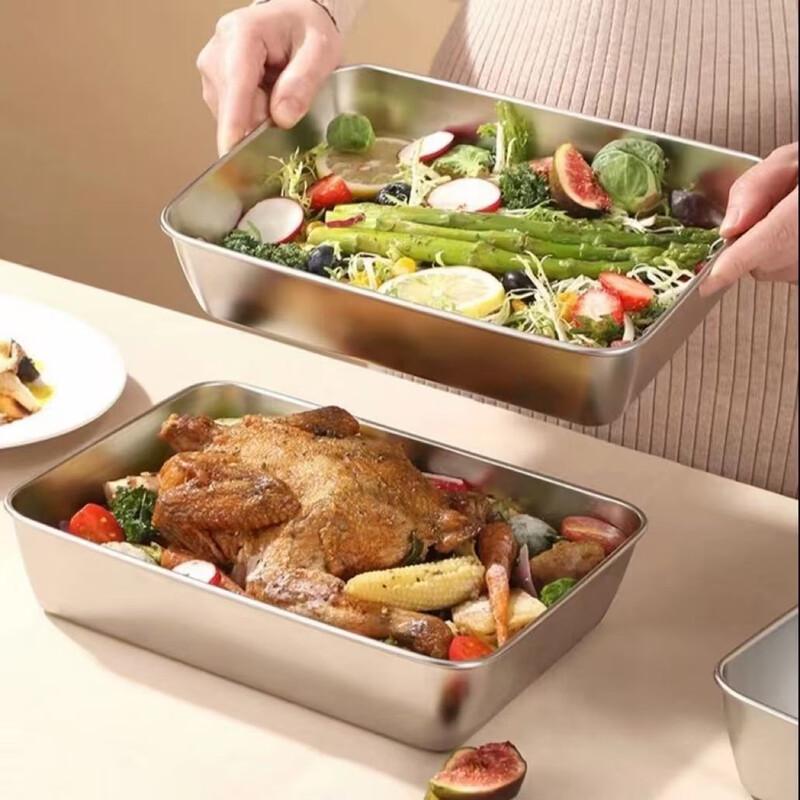 Zhishi Stainless Steel Rectangular Food Containers with Lids