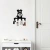Cute Schnauzer Key Holder, Heavy Duty Metal Wall Mounted Rack with Hooks, Space Saving for Kitchen Office Bathroom Porch, Perfect Gift for Pet Lovers