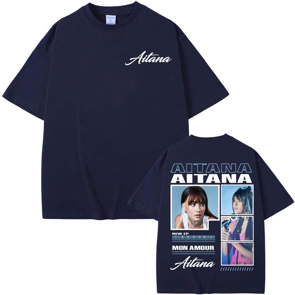 Letní zpěvačka Aitana Mercadolibre2026 Album Tour Tričko Pánské Hiphop Retro Bavlna Krátký Rukáv Volné Ležérní Tričko