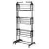 Metall Schwarz Vertikal Ausziehbar Wäscheständer XXL 78-130X64X172 Cm