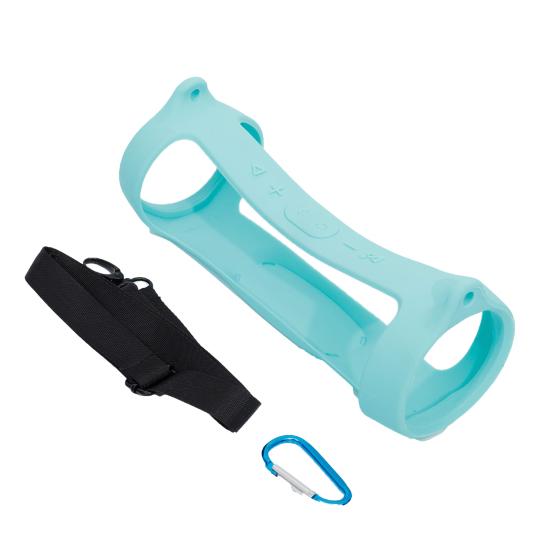 

3Pcs/Set Portable Wireless Bluetooth-compatible Speaker Silicone Protective Cover Case with Strap Carabiner for JBL Charge 4 мятный зеленый