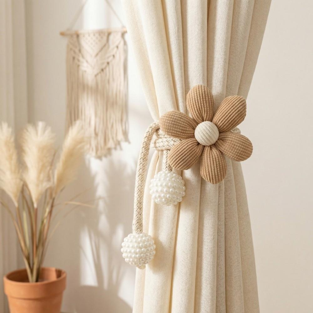 1Pc/2Pcs Beautifully Flower Curtain Tieback Adjustable Curtains Tie Rope  Children's Room