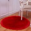 2026 Modern Plush Round Rug: Fluffy Imitation Wool Cushion for Bedroom, Bay Window, Living Room Chair, or Sofa.
