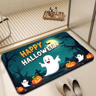 Cartoon Halloween Vampire Foyer Mat Diatom Mud Anti-slip Coffin Decoration Home Decoration Carpet
