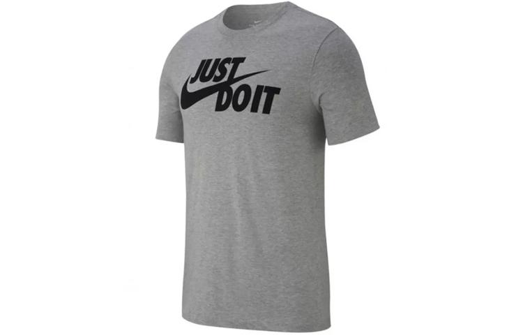 Nike Sportswear JDI T Shirts Men s Dark Gray Crew Neck Moderate Straight Fit AR5007-063 S