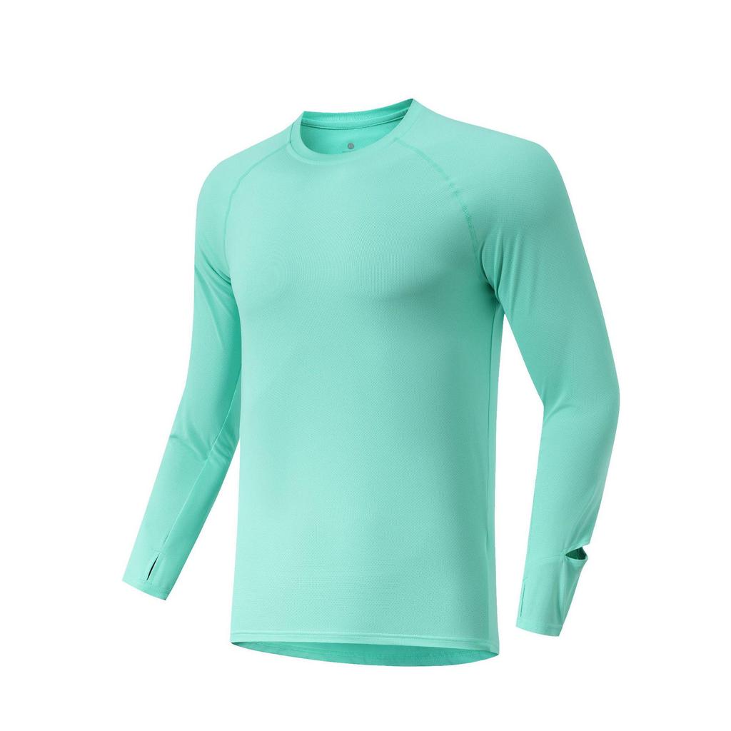Men's Quick-Dry Long Sleeve Sports Top - Moisture-Wicking, Breathable, Warm, High Elasticity