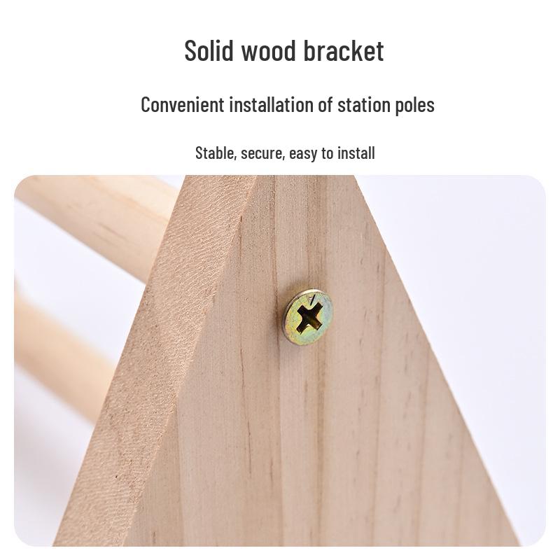 Parrot Grinding Claws Training Perch: Triangle Prickly Ash Wood Interactive Stand