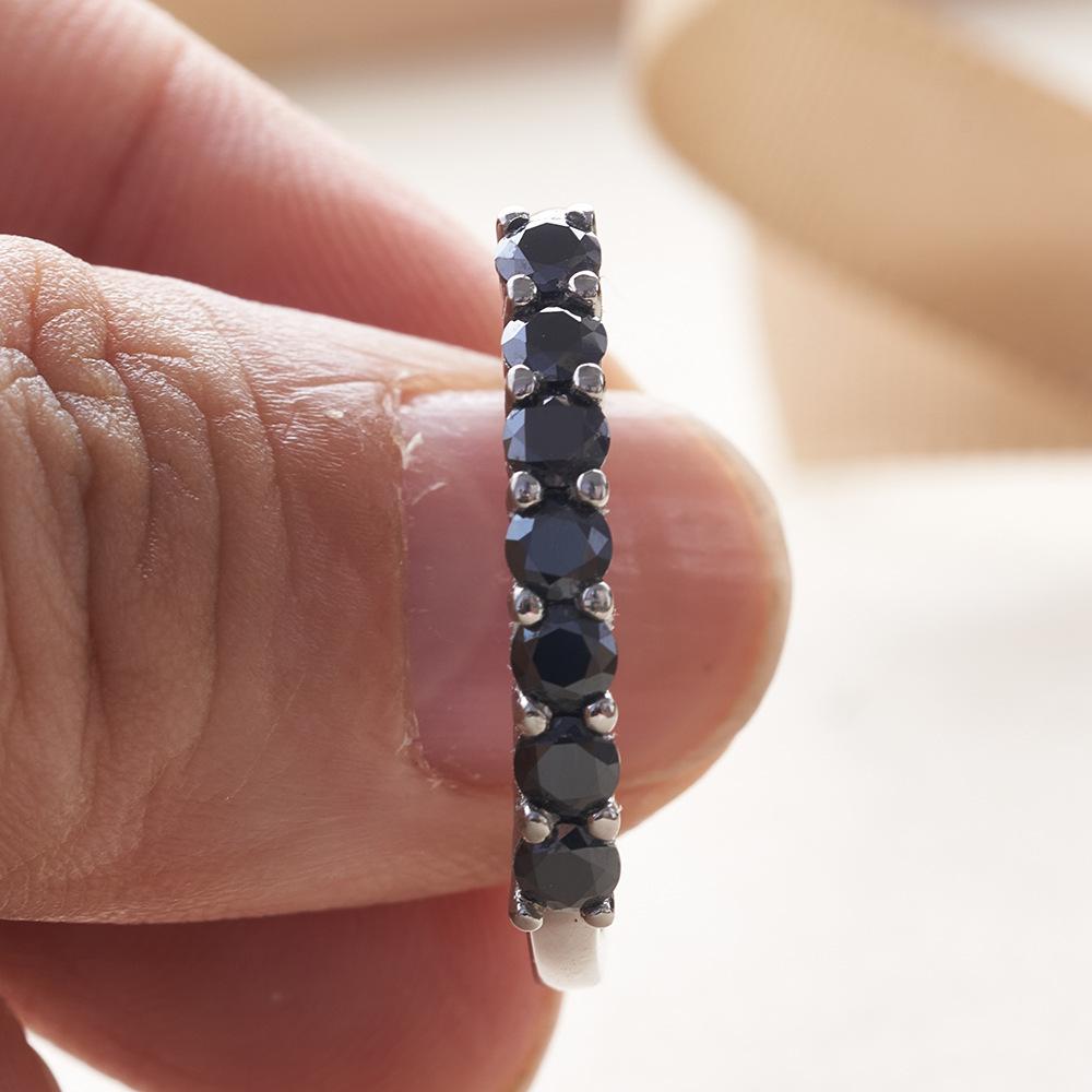 Pierścionek z moissanitem 0,7CT kolor D VVS1 EX okrągły Srebro próby 925 Pierścionek wieczności Kobiety Zaręczyny Ślub Luksusowa obrączka