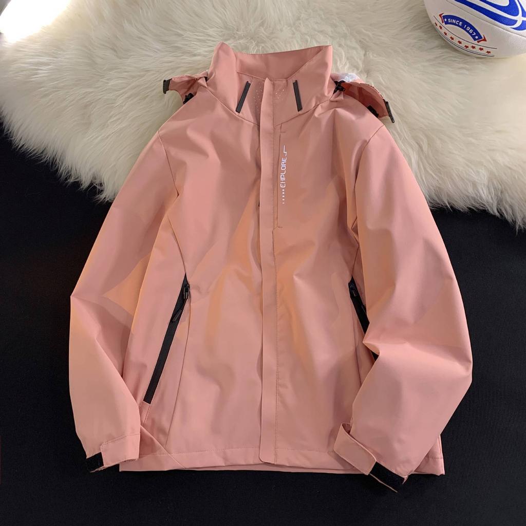 Spring and Autumn Outdoor Single-layer Thin Mountaineering Suit Windproof and Breathable Couple Trench Coat Clip