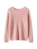 Women's 100% Pure Cashmere Floral Pattern Round Neck Loose Knit Pullover Sweater