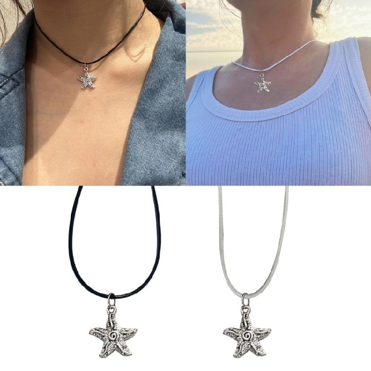 Sweet Cool Star Pendant Necklace Starfish Choler Clavicle Chain Trendy Jewelry