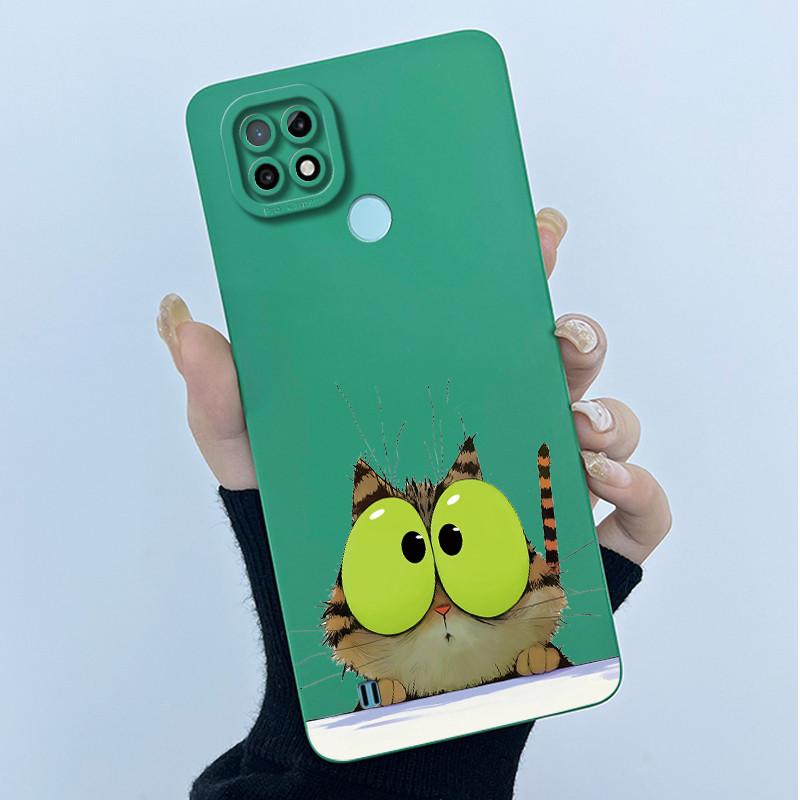 For Realme C21 RMX3201 / C21Y RMX3261 RMX3263 C25Y Phone Case Coque Soft Silicone Sweet Painted Girls Lovely Printed Back Cover