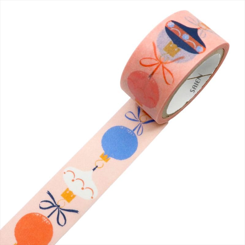 Made In Japan SAIEN Masking Tape Ornaments 20mm X 5m Roll TR-4062