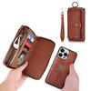 Portemonnee met Rits, Kaartsleuven, Leer, Telefoonhoesje Voor iPhone 17 Pro Max 15 16 14 Plus 13 12 11, Ringhouder, Polsband, Tas, Portemonnee Cover