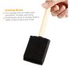 POPETPOP Sponge Paint Brush Set with Wooden Handles for Art and and Crafts 1-Inch Drawing, Painting, Staining, Varnishing,