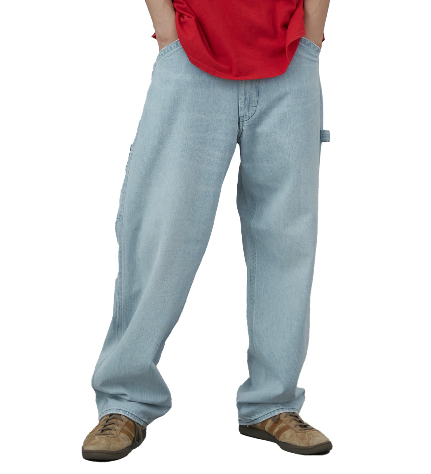 Lee painter pants denim wide pants spring summer men s light blue L светло-синий