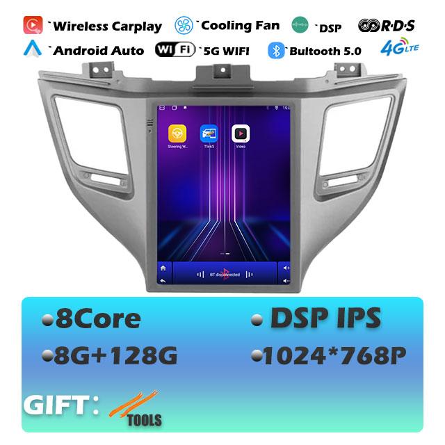 9.7'' For Hyundai Tucson 3 2015-2018 Carplay Android 14 Car Radio Multimedia Video Player Navigaion Head Unit Stereo Audio