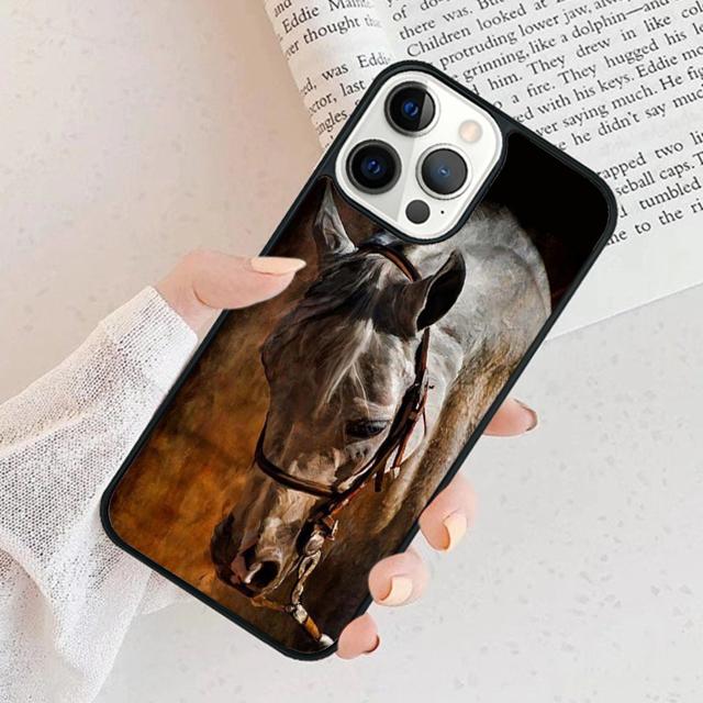 Horse Phone Case For iPhone 17 Air 15 16 Cover 11 13 14 Pro Max 12 Plus Max Fundas