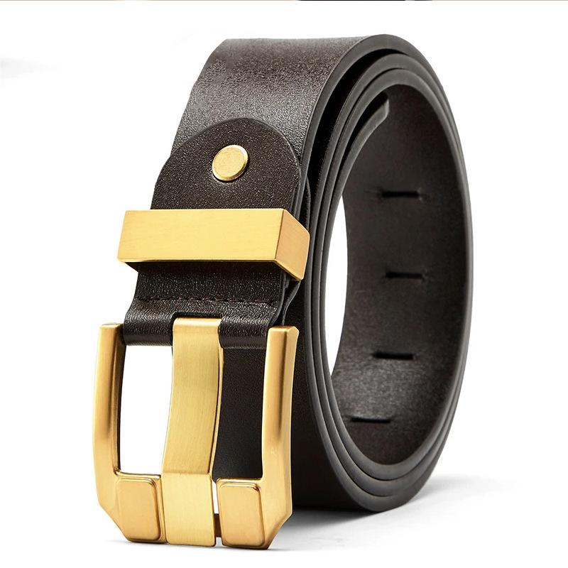

Ретро ремень для мужчин из натуральной кожи, повседневный деловой ремень из коровьей кожи для мужчин среднего возраста и молодых мужчин, универсальный ремень с пряжкой 110cm