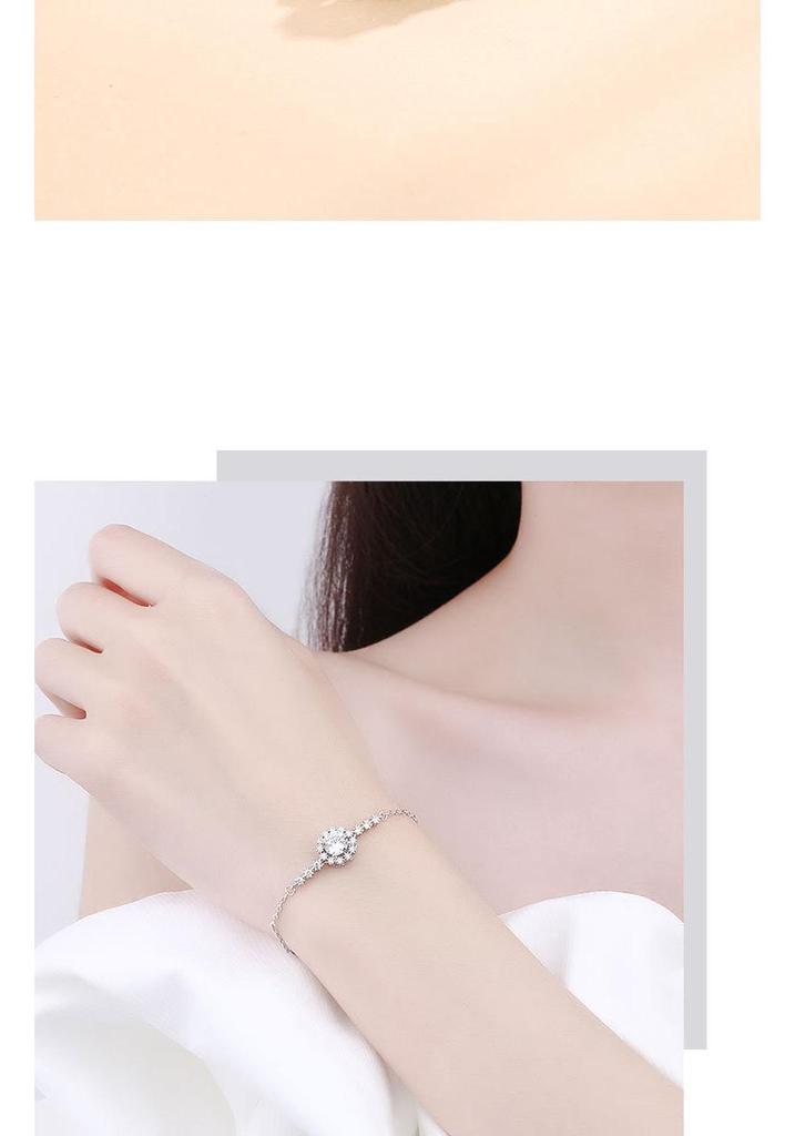 Simulated Moissanite & Zirconia Star Bracelet - Valentine's Jewelry Gift