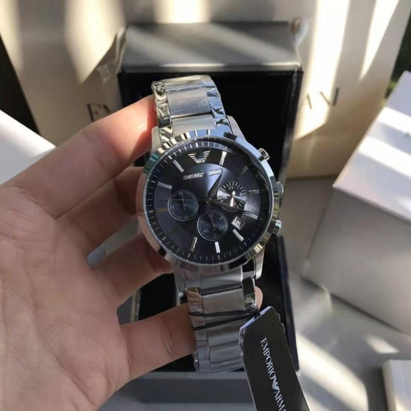 Arma Pointer Three-eye Multi-functional Business Quartz Watch Fine Steel Belt Quartz Watch Men